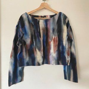 COS structured multicolor abstract longsleeve top